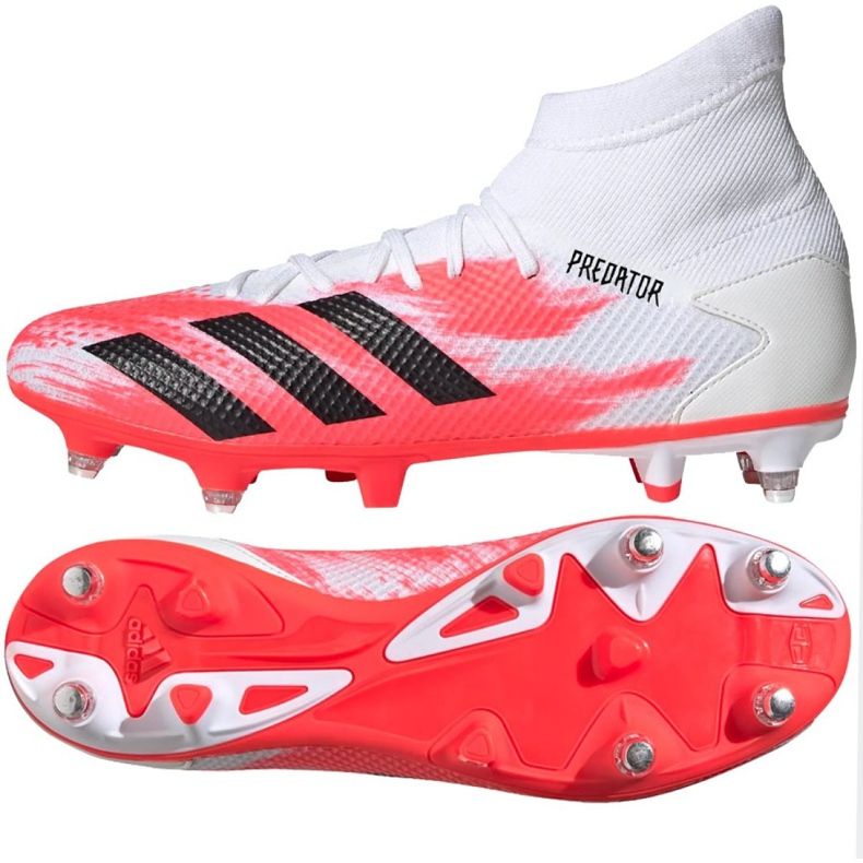 Chaussures de foot Adidas Predator 20.3 Sg M EG0911 rouge blanche Chaussures de foot Adidas Predator 20.3 Sg M EG0911 rouge blanche