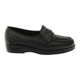 Mocassins en solo pour les pieds sensibles confort noir 015