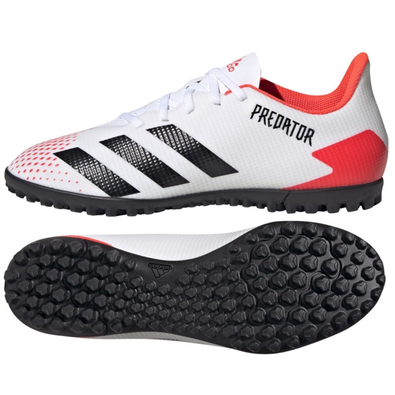 Chaussures de foot Adidas Predator 20.4 Tf M EG0925 rouge blanche
