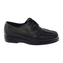 Mocassins Solo 015 pour pieds sensibles noir