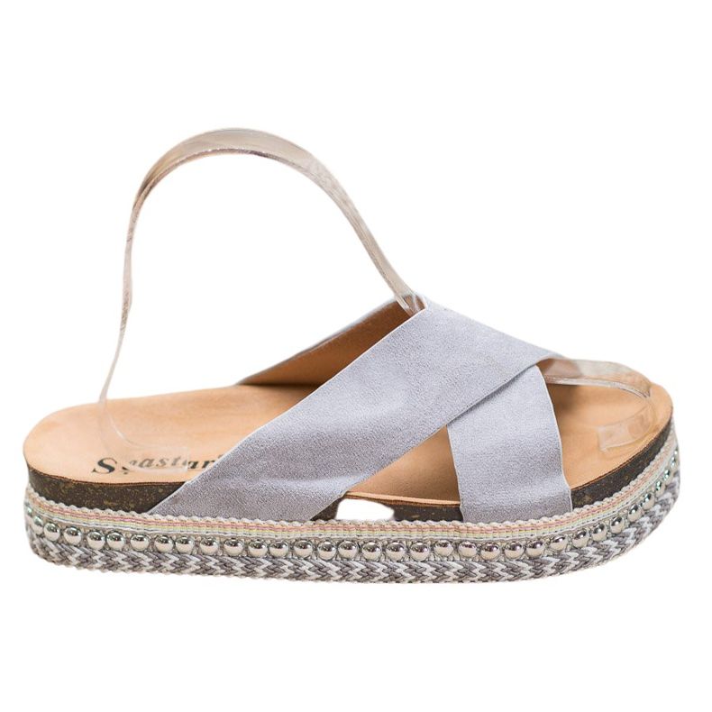 Seastar Pantoufles confortables sur la plate-forme gris