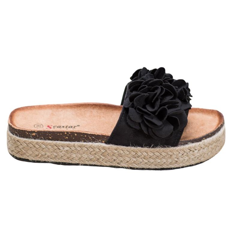 Seastar Pantoufles noires à la mode le noir