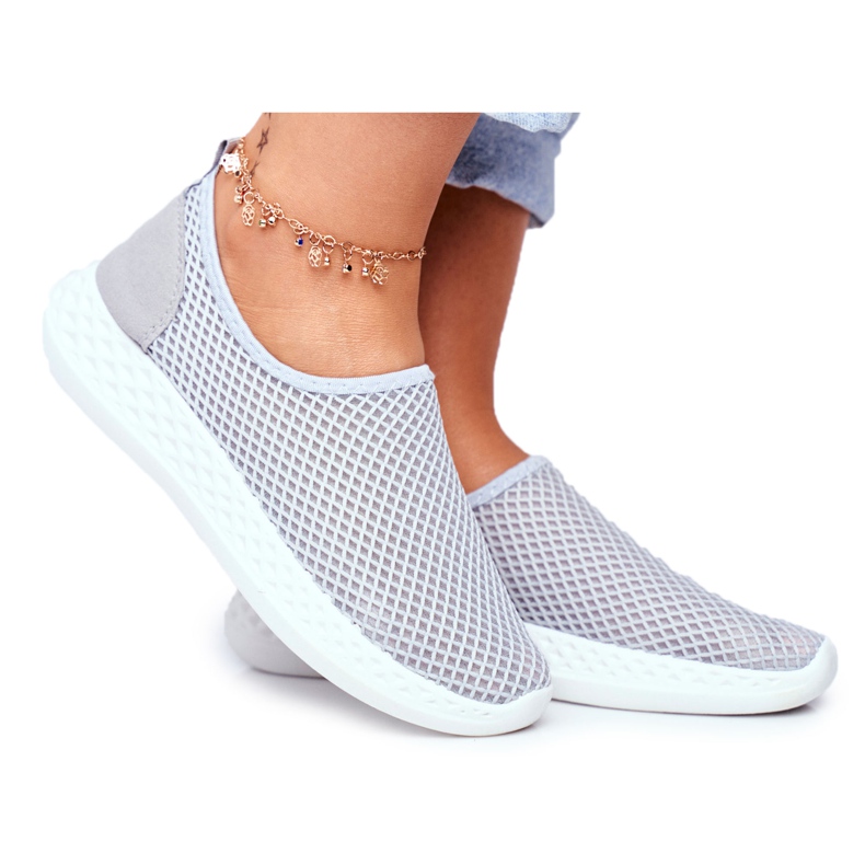 SEA Chaussures Sport Slip-on Femme Gris Gestacio