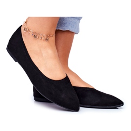 PS1 Ballerines Femme Eco-Suède Noir Bellissima