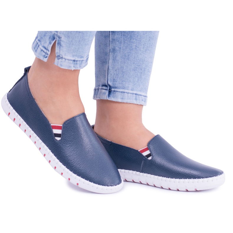 EVE Baskets Bellara en cuir bleu marine pour femmes