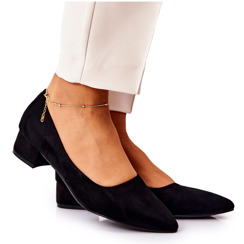 SEA Escarpins Classiques Femme Daim Noir Rheya le noir