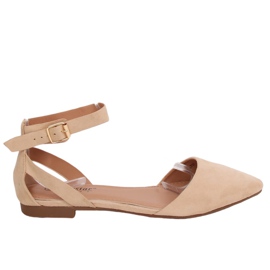 Ballerines avec fermoir beige CL73P Beige