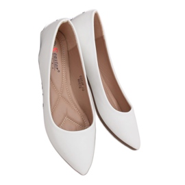 Ballerines blanc amande orteils CD52P Blanc