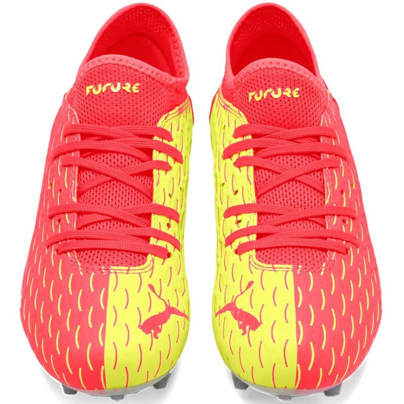 Chaussures de foot Puma Future Jr 5.4 Osg Fg Ag 105949 01 rouge jaune Chaussures de foot Puma Future Jr 5.4 Osg Fg Ag 105949 01 rouge jaune