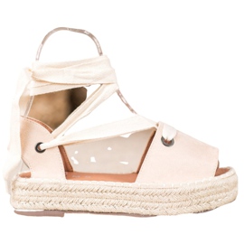 SHELOVET Espadrilles À Bout Ouvert brun