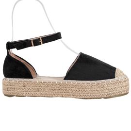 Seastar Espadrilles Noires Sur La Plateforme