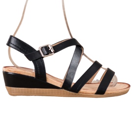 Mannika Chaussures compensées décontractées noir