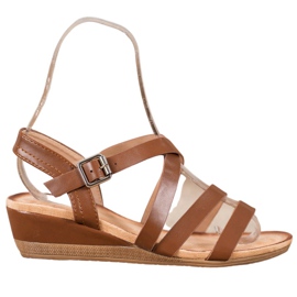 Mannika Chaussures compensées décontractées brun