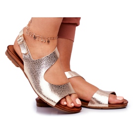 Sandales Femme Laura Messi Cuir 1116 Serpent Doré Vollare