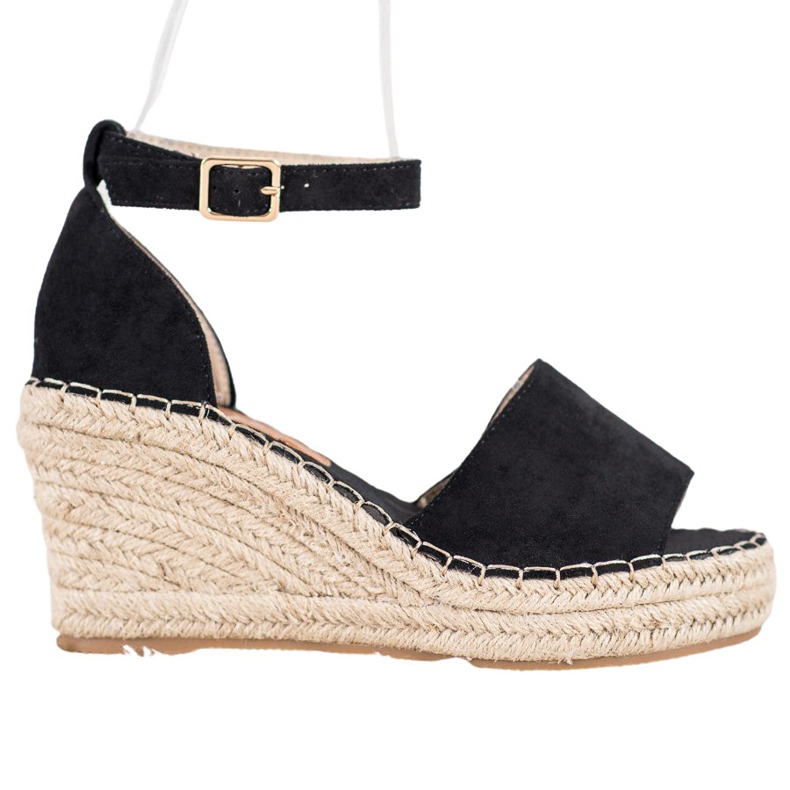 Seastar Sandales Sur Le Coin De Paille le noir Seastar Sandales Sur Le Coin De Paille le noir