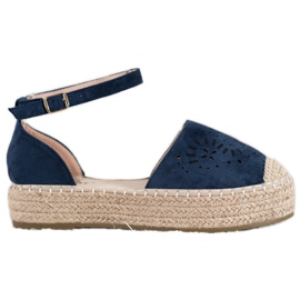 Seastar Espadrilles Ajourées Sur La Plateforme bleu