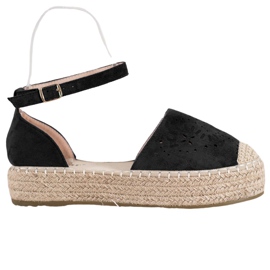 Seastar Espadrilles Ajourées Sur La Plateforme noir