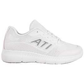 SHELOVET Chaussures confortables avec maille blanc gris