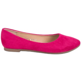 Ballerines classiques en daim VINCEZA rose