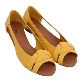 Ballerines coupées miel CC221P Jaune