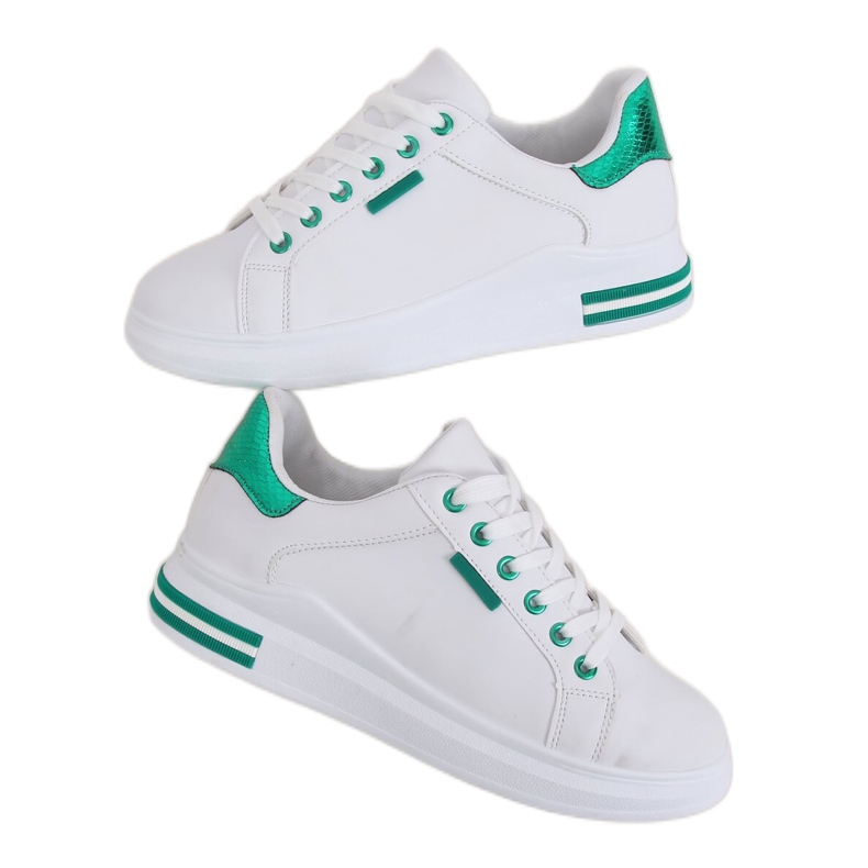 Chaussures de sport femme blanches NB320P-5 BLANC / VERT