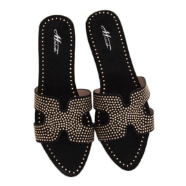 Chaussons noirs pour femmes Q-88 Noir