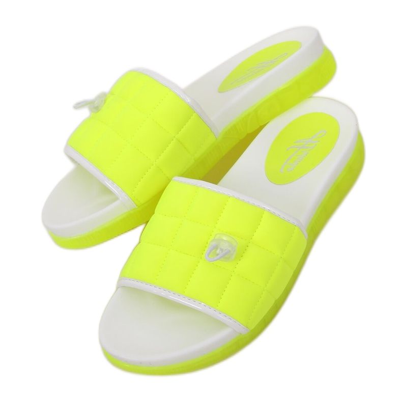 Chaussons pour femmes fluo G-338 Vert multicolore