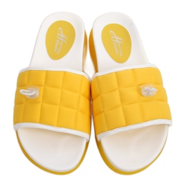 Chaussons pour femmes jaunes G-338 Jaune
