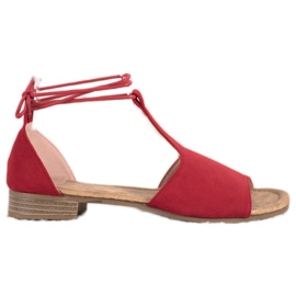 Sandales nouées VINCEZA rouge Sandales nouées VINCEZA rouge