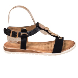 Evento Sandales noires avec ornements