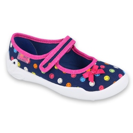 Chaussures enfant Befado 114X405 bleu marine bleu orange rose