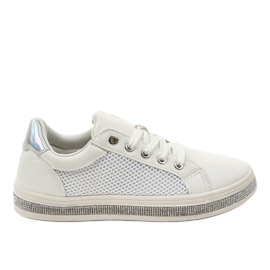 Baskets blanches ornées de zircons 1153-Y