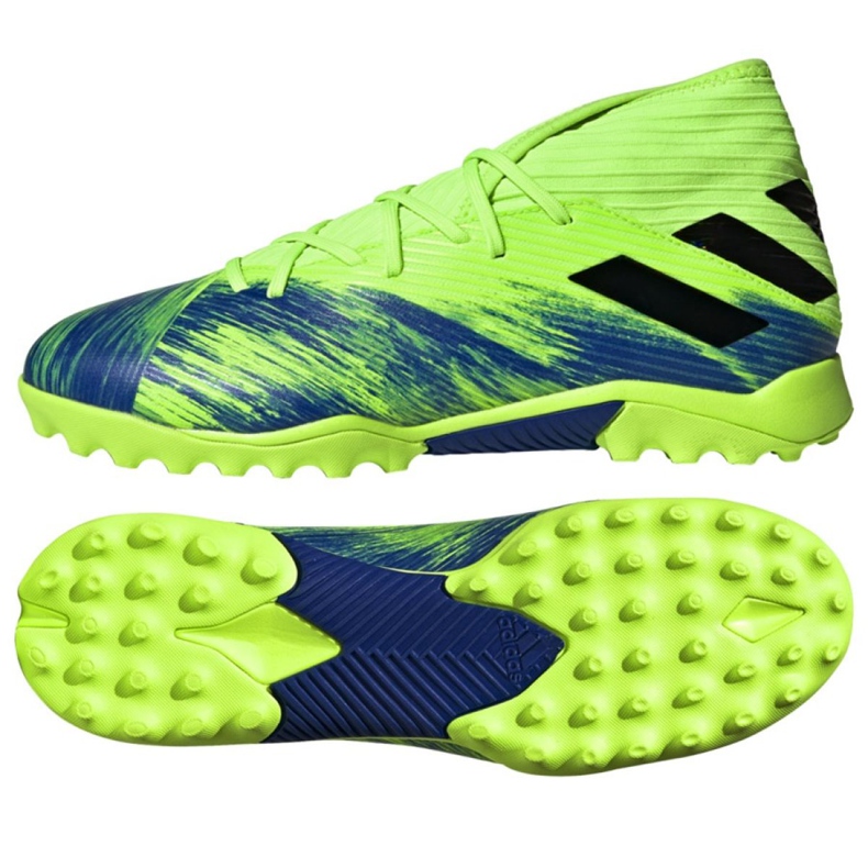 Chaussures de foot Adidas Nemeziz 19.3 Tf M FV3994 multicolore vert Chaussures de foot Adidas Nemeziz 19.3 Tf M FV3994 multicolore vert