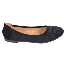 Diamantique Ballerine Classique Avec Cristaux noir