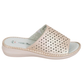 J. Star Pantoufles légères et confortables doré