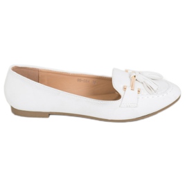 Nio Nio Mocassins élégants à franges blanc