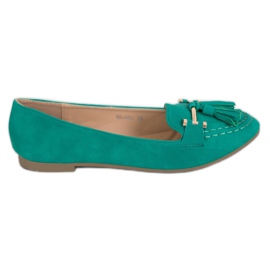 Nio Nio Mocassins élégants à franges vert