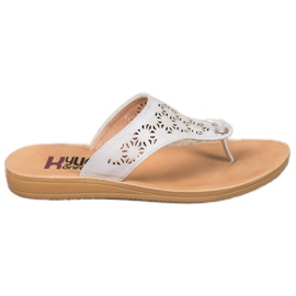 Kylie Chaussons À Motif Ajouré blanc