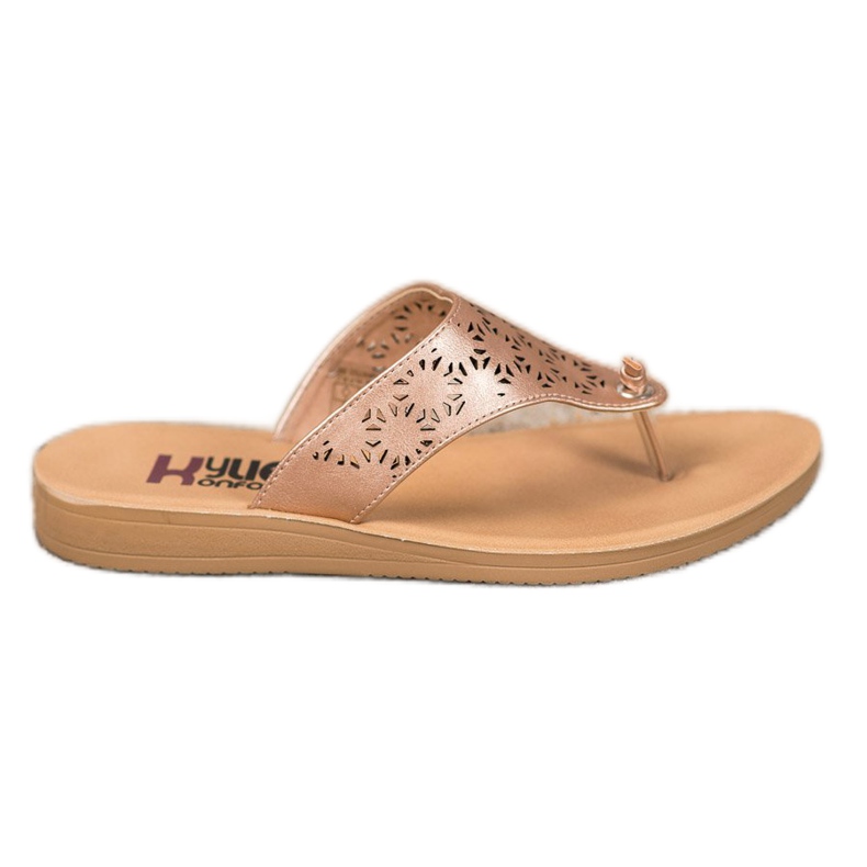 Kylie Chaussons À Motif Ajouré beige d'or