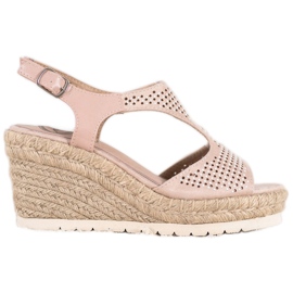 Aclys Espadrilles En Daim Sur Le Compensé beige