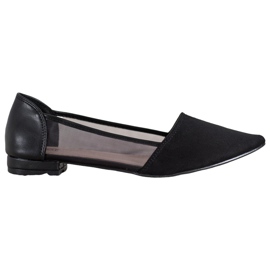 Evento Ballerines Noires Avec Maille le noir