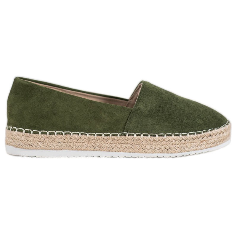 Small Swan Espadrilles En Daim Vert
