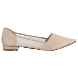 Evento Ballerines Beiges Avec Maille