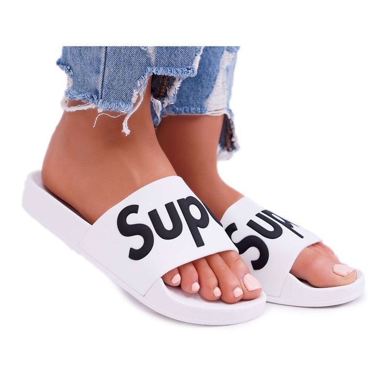 PS1 Pantoufles Blanches Femme Super Losaria PS1 Pantoufles Blanches Femme Super Losaria