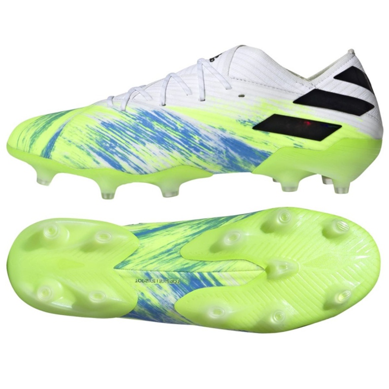 Chaussures de football Adidas Nemeziz 19.1 Fg M EG7325 multicolore vert