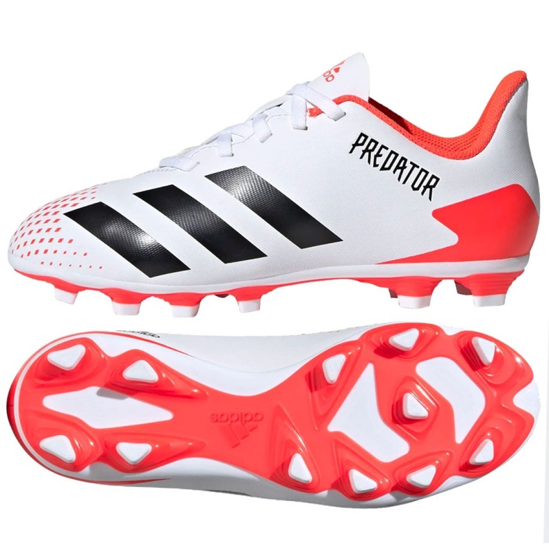 Chaussures de foot Adidas Predator 20.4 FxG Jr EG0932 multicolore blanche Chaussures de foot Adidas Predator 20.4 FxG Jr EG0932 multicolore blanche