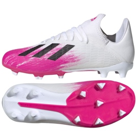 Chaussures de foot Adidas X 19.3 Fg Jr EG7150 multicolore blanc