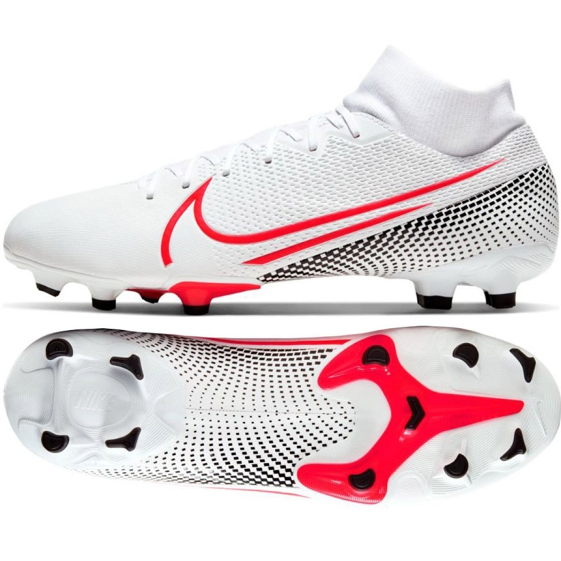 Chaussure de football Nike Mercurial Superfly 7 Academy FG / MG M AT7946-160 multicolore blanche