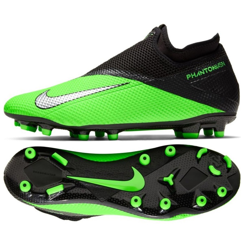 Nike Phantom Vsn 2 Academy Df Fg Mg M CD4156-306 chaussures de football multicolore vert
