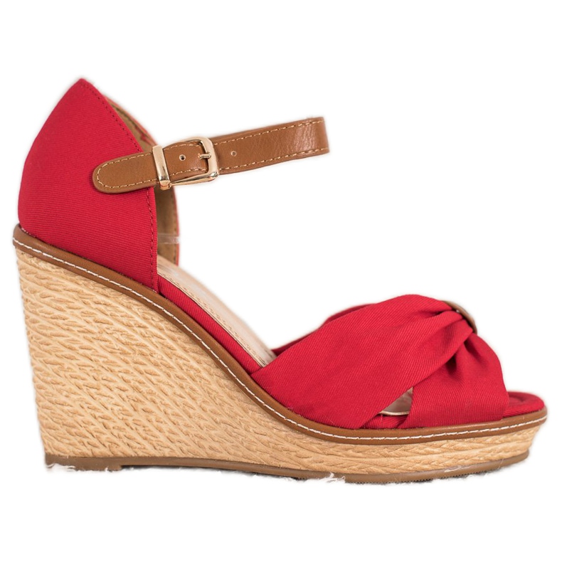 SHELOVET Sandales à talons hauts rouge